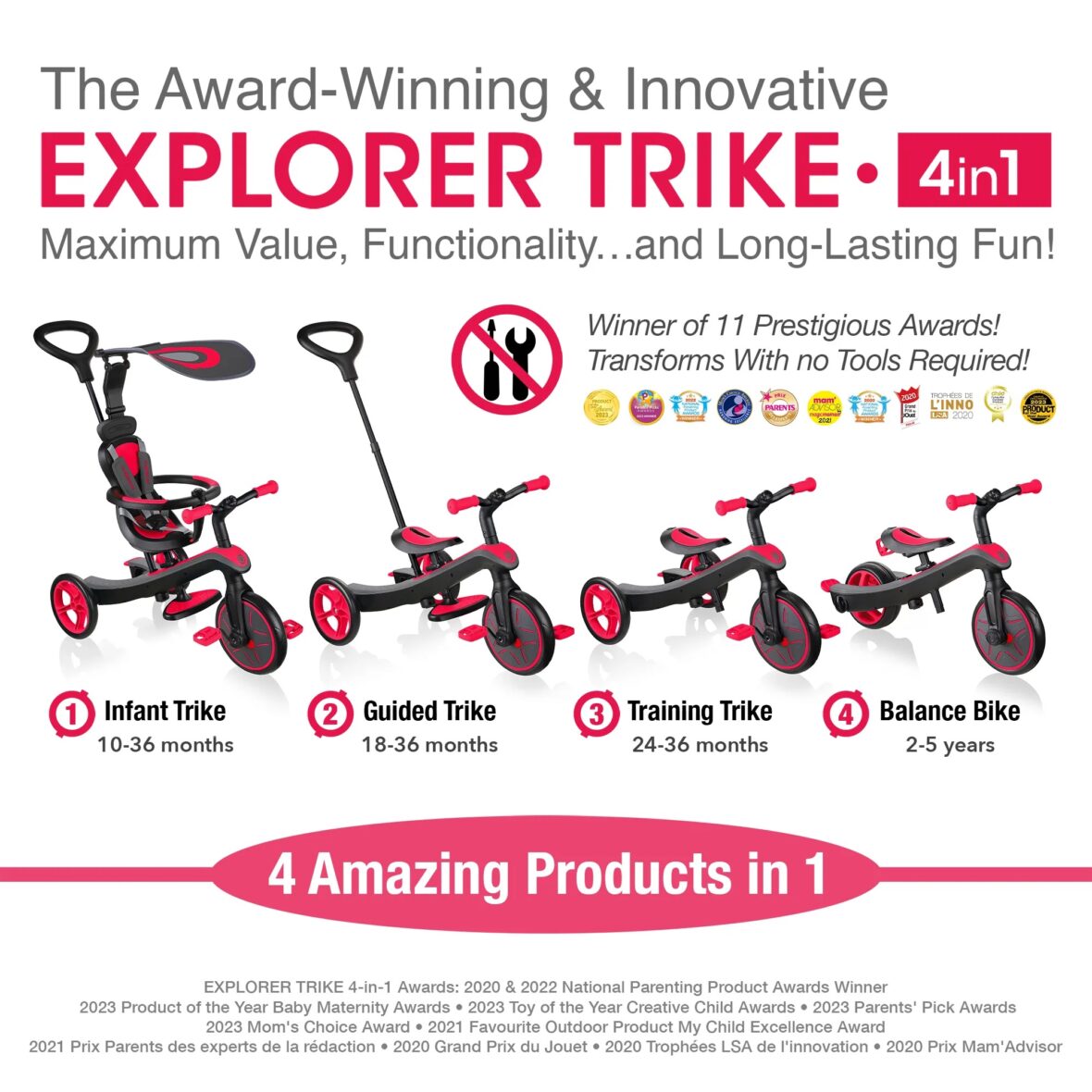 Globber-Explorer-Trike-Red-2